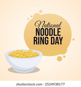 vector graphic of Noodle Ring Day ideal for Noodle Ring Day celebration