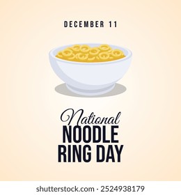 gráfico vetorial de Noodle Ring Day ideal para comemoração Noodle Ring Day