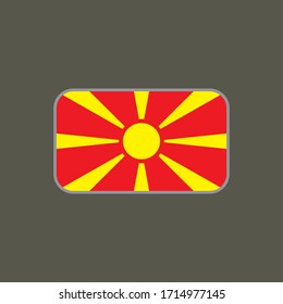 gráfico vectorial de la bandera del estado de Macedonia septentrional