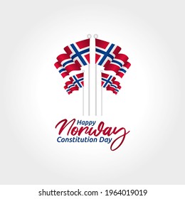 gráfico vectorial del día de la constitución de Noruega bueno para la celebración del día de la constitución. diseño plano. diseño de volante.ilustración plana.