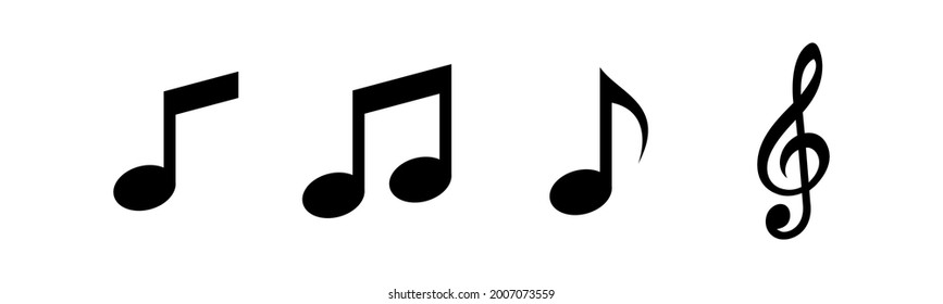 Vector graphic of note music collection