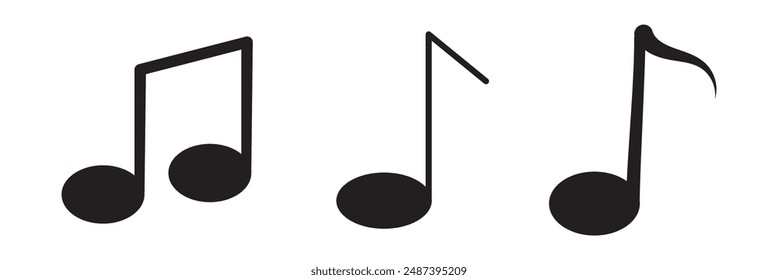 Vector graphic of note music collection