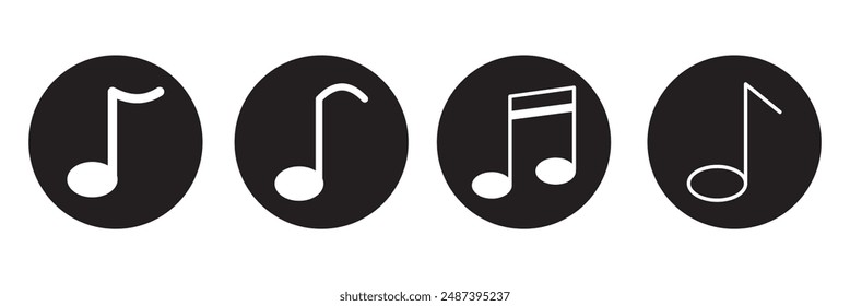 Vector graphic of note music collection