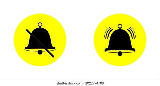 Vektorgrafik von Benachrichtigungen ab und an. Glockensymbol, eps10