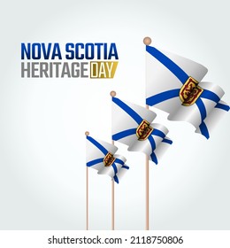 vector graphic of nova scotia heritage day good for nova scotia heritage day celebration. flat design. flyer design.flat illustration.