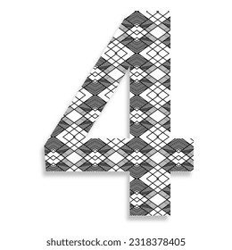 Vector graphic numbers in a set 1 2 3 4 5 6 7 8 9 0 with Polynesian mix aztec and african style Tattoo ethnic tribal font style