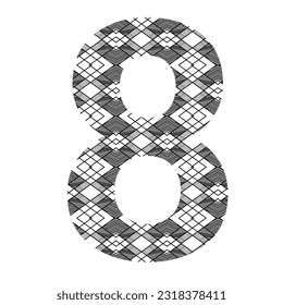 Vector graphic numbers in a set 1 2 3 4 5 6 7 8 9 0 with Polynesian mix aztec and african style Tattoo ethnic tribal font style