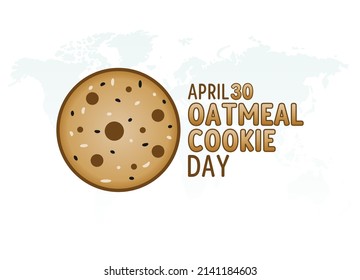 vector graphic of oatmeal cookie day good for national oatmeal cookie day celebration. flat design. flyer design.flat illustration.