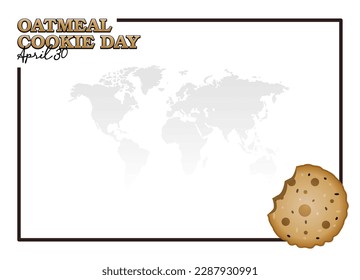 vector graphic of oatmeal cookie day good for national oatmeal cookie day celebration. flat design. flyer design.flat illustration.