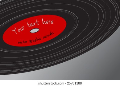 Vector graphic of an old record