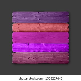 Vector graphic old wood board design banner. Wooden board pattern backgrounds different color. Paper banner board wooden style. Abstract wood table pattern