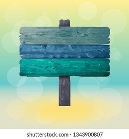 Vector graphic old wood board design banner on beach island. Wooden board summer pattern backgrounds sunshine color. Paper banner board wooden sunny style. Abstract wood table pattern sunlight