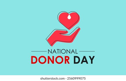Vector graphic of on the theme of National Organ Donor day observed each year on February 14th. Organ, eye and tissue donation. Banner poster, flyer and background design template. Vector illustration