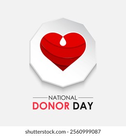 Vector graphic of on the theme of National Organ Donor day observed each year on February 14th. Organ, eye and tissue donation. Banner poster, flyer and background design template. Vector illustration