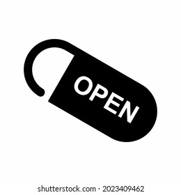Vector Graphic of Open Tag - Black Style - simple illustration. Editable stroke. Design template vector.outline style design.Vector graphic illustration
