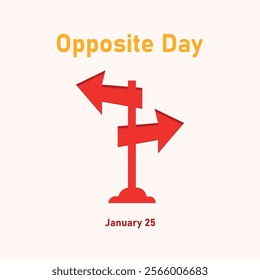 vector graphic of Opposite Day good for national Opposite Day celebration. flat design. flyer design.flat illustration.