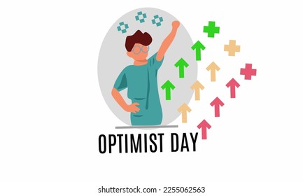 Vector graphic of optimist day for optimist day celebration. flat design. flyer design. February 02.