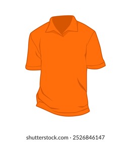 Vector Gráfico de camiseta naranja Arte de Clip adecuado para Ilustraciones de día de camisa naranja