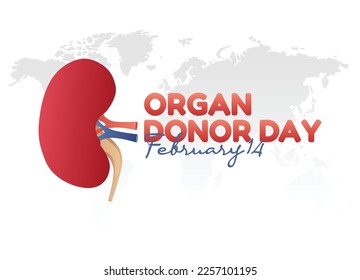 vector graphic of organ donor day good for national organ donor day celebration. flat design. flyer design.flat illustration.