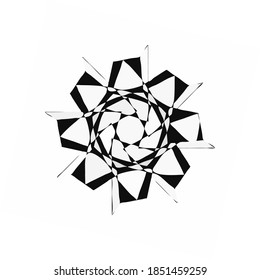 Gráfico vectorial de ornamento octagonal geométrico mandala, bueno para tatuajes, logotipo, etc