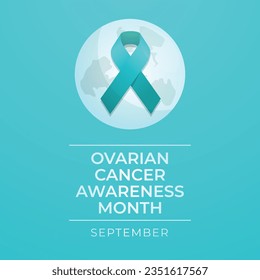 vector graphic of Ovarian Cancer Awareness Month good for Ovarian Cancer Awareness Month celebration. flat design. flyer design.flat illustration.