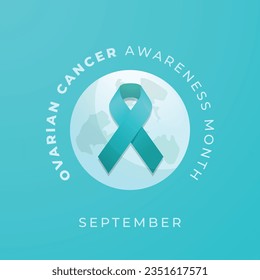 vector graphic of Ovarian Cancer Awareness Month good for Ovarian Cancer Awareness Month celebration. flat design. flyer design.flat illustration.