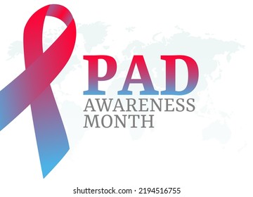 vector graphic of PAD awareness month good for PAD awareness month celebration. flat design. flyer design.flat illustration.