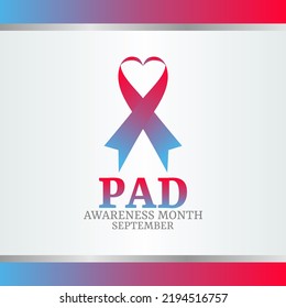 vector graphic of PAD awareness month good for PAD awareness month celebration. flat design. flyer design.flat illustration.