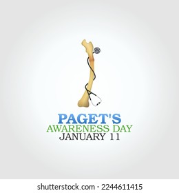 vector graphic of paget's awareness day good for paget's awareness day celebration. flat design. flyer design.flat illustration.