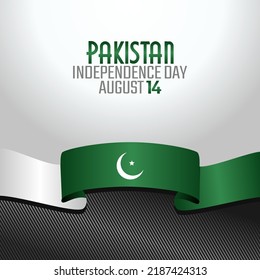gráfico vectorial del día de la independencia de Pakistán bueno para la celebración del Día de la Independencia de Pakistán. diseño plano. diseño de volante.ilustración plana.