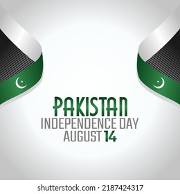 vector graphic of Pakistan independence day good for Pakistan independence day celebration. flat design. flyer design.flat illustration.