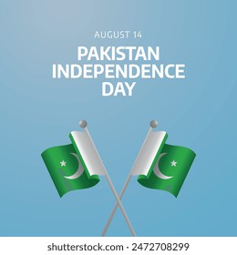 Vector gráfico del Día de la Independencia de Pakistán ideal para la celebración del Día de la Independencia de Pakistán.