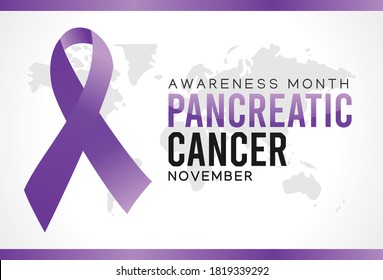 Vector graphic of pancreatic cancer awareness month good for pancreatic cancer awareness month celebration. flat design. flyer design.flat illustration.