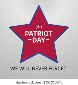 vector graphic of Patriot Day good for Patriot Day celebration. flat design. flyer design.flat illustration.
