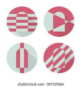 A vector graphic pattern for ice cream, two color stripe pattern.
