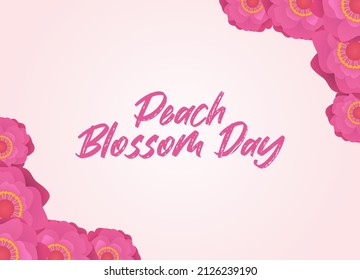 vector graphic of peach blossom day good for peach blossom day celebration. flat design. flyer design.flat illustration.