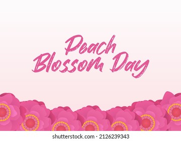 vector graphic of peach blossom day good for peach blossom day celebration. flat design. flyer design.flat illustration.