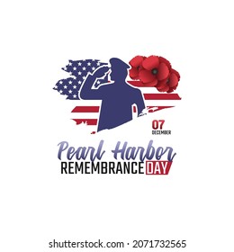 vector graphic of pearl harbor remembrance day good for pearl harbor remembrance day celebration. flat design. flyer design.flat illustration.