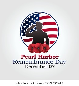 vector graphic of pearl harbor remembrance day good for pearl harbor remembrance day celebration. flat design. flyer design.flat illustration.