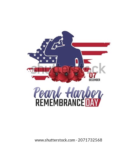 vector graphic of pearl harbor remembrance day good for pearl harbor remembrance day celebration. flat design. flyer design.flat illustration.