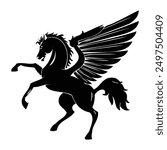 Vector graphic of the Pegasus mythological creature