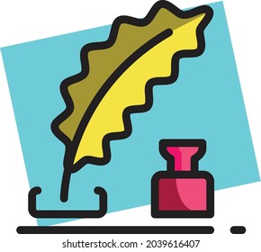 Vector graphic of pen. Suitable for education field.