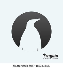 vector graphic of penguin day good for penguin day celebration. flat design. flyer design.flat illustration.