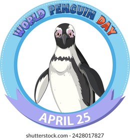 Vector graphic of a penguin for World Penguin Day