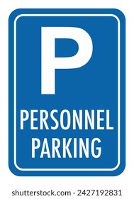 Vector graphic of personnel parking sign