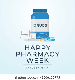 Vector gráfico de la Semana de la Farmacia ideal para la celebración de la Semana de la Farmacia.