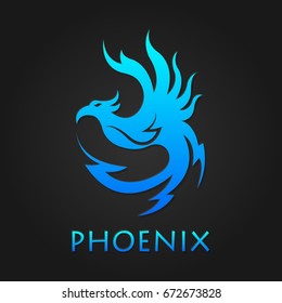 Vector graphic phoenix logo