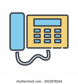 Vector Graphic of Phone - Line Cut Style - simple illustration. Editable stroke. Design template vector.outline style design.Vector graphic illustration