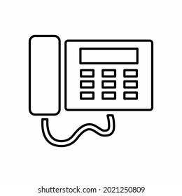 Vector Graphic of Phone - Line Style - simple illustration. Editable stroke. Design template vector.outline style design.Vector graphic illustration