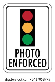 Vector graphic of photo enforced traffic sign